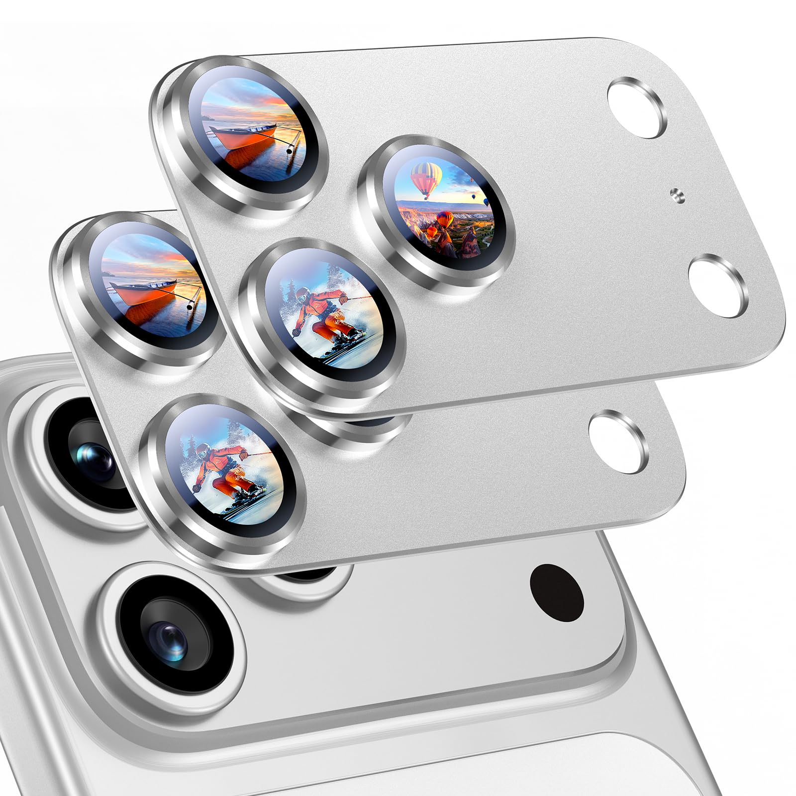 Uyiton for iPhone 17 Pro Max Camera Lens Protector, Metal Frame Glass Cover