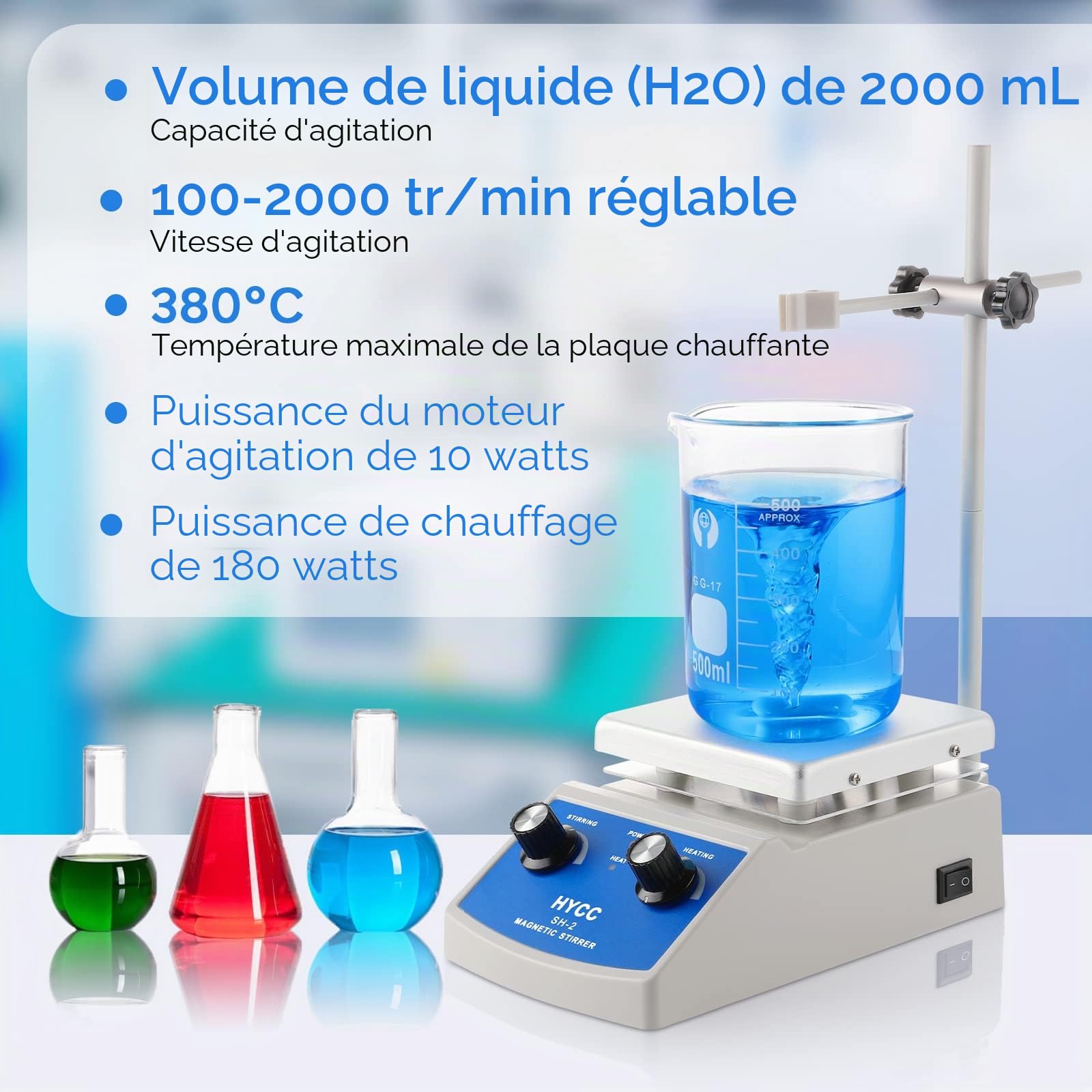 HYCC SH-2 Agitateurs Magnétiques Chauffant