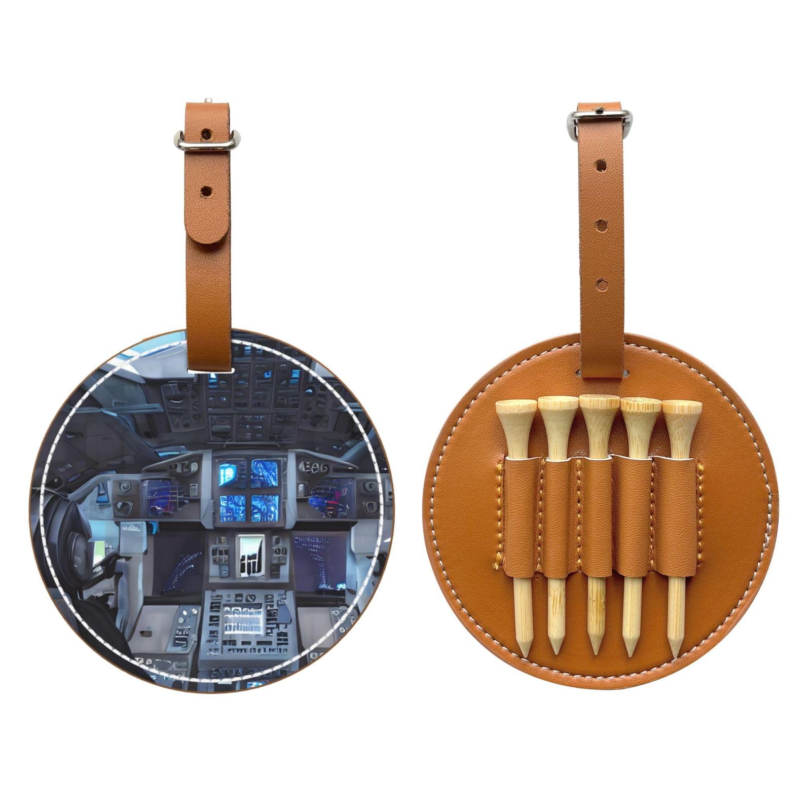 WXXWXD Cabin of the Future Printed Golf Tee Storage Bag - Portable Storage, Easily Organize Tees