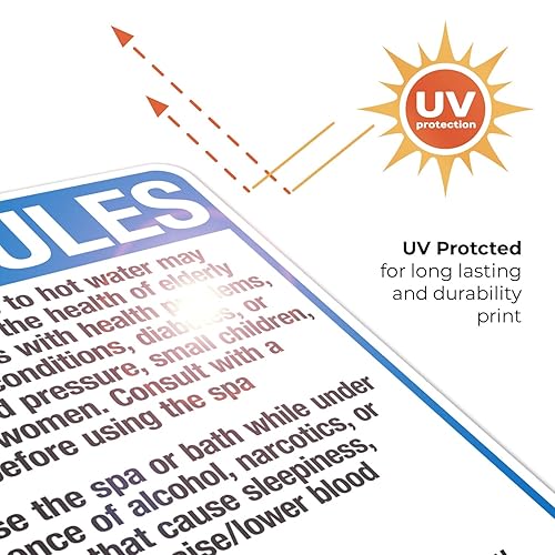 Miniatura 15 de New Mexico Spa Rules Sign, Complies with State of New Mexico Pool Safety Code, 24x30 Inches, 3M EGP Reflective .080 Aluminum, Fade Resistant, Made