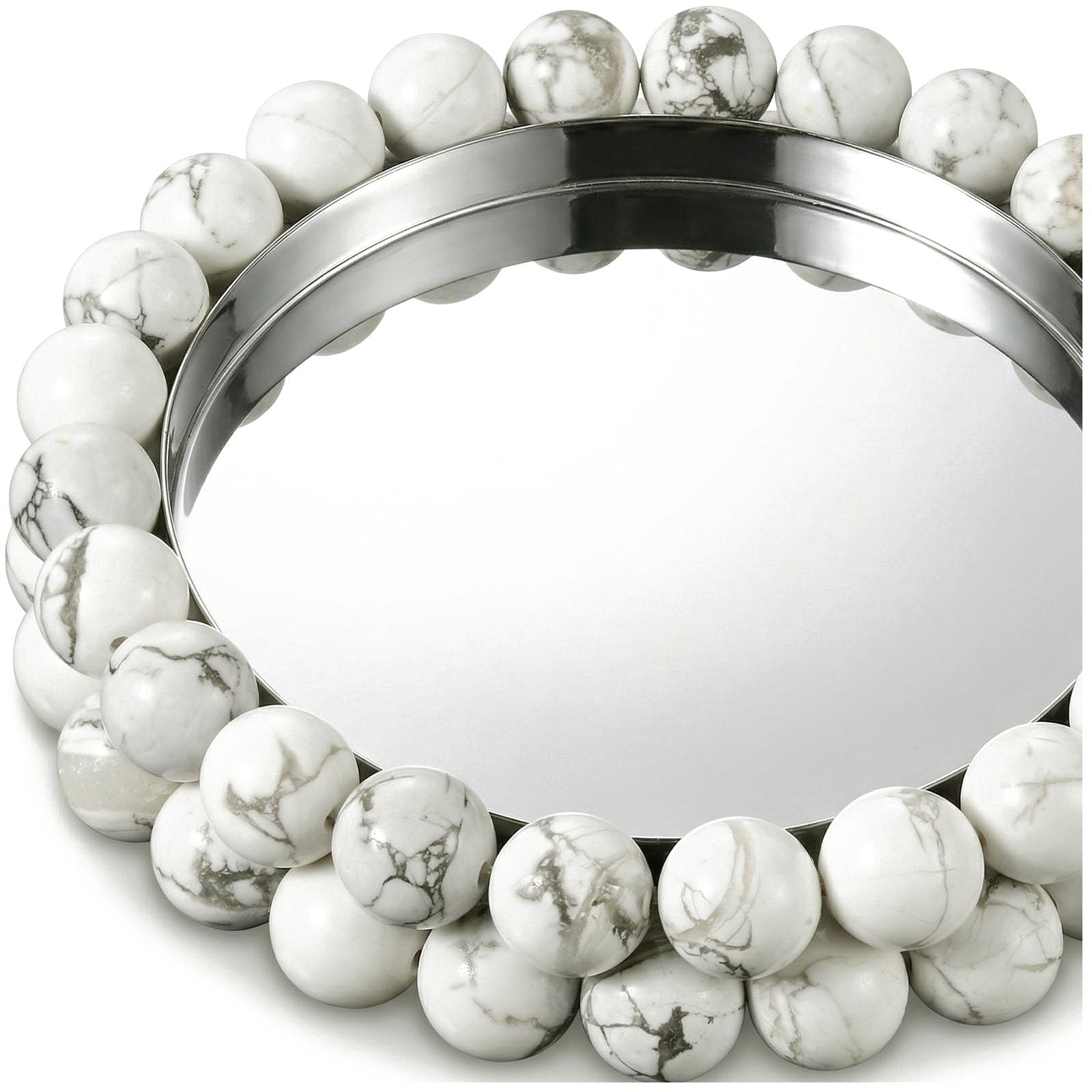 Natural White Howlite Round Beads 10mm 35Pcs for DIY Jewelry Making