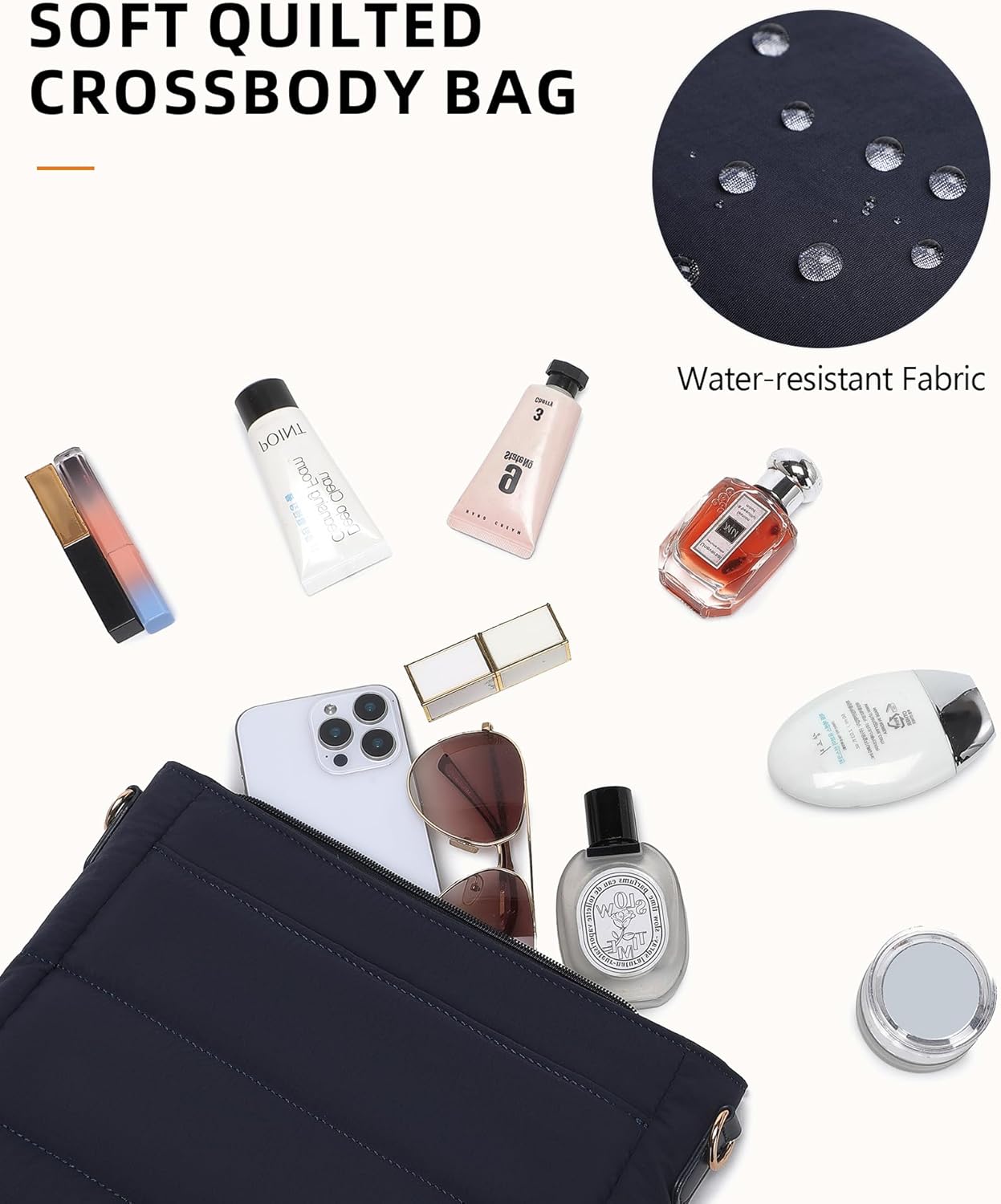 Purses for Women 2PCS Puffer Quilted Crossbody Shoulder Hobo Bags Trendy Ladies Handbag with Coin Wallet 2 Adjustable Straps - Image 5