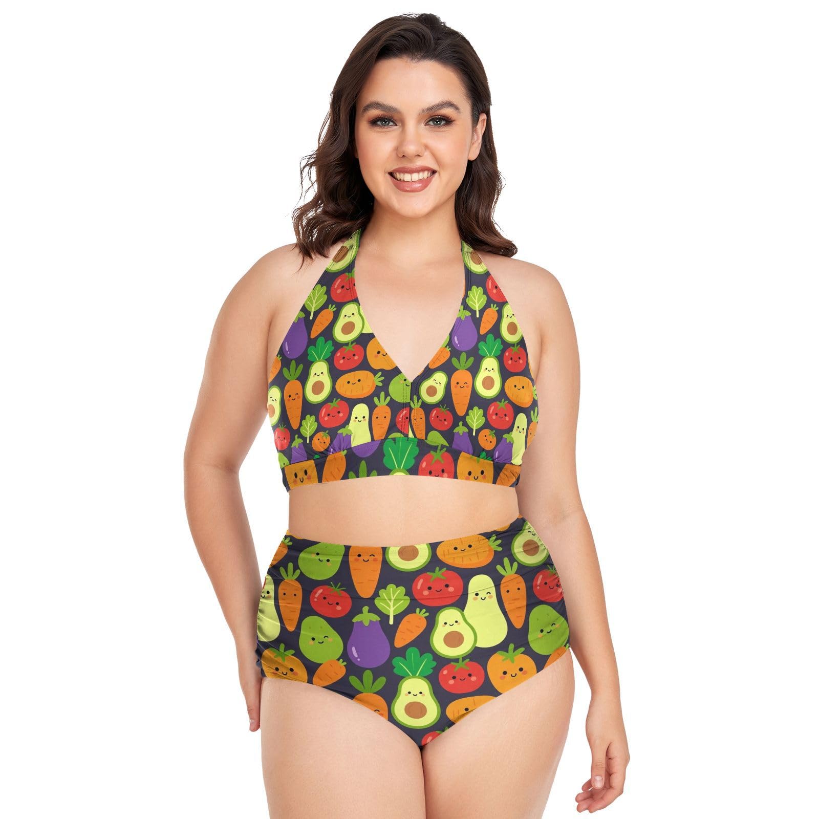 FRODOTGV Trajes de baño con curvas para mujer L a 4XL