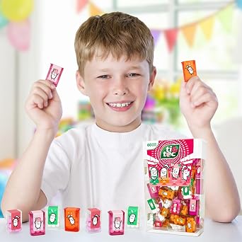 Bulk Mini Candy Travels Packs - 60 Individual Assorted Refreshing Candies Mini Boxes - Mint, Orange, Sweet Strawberry & Sour Strawberry Treats, Party Favors - Bulk Candy