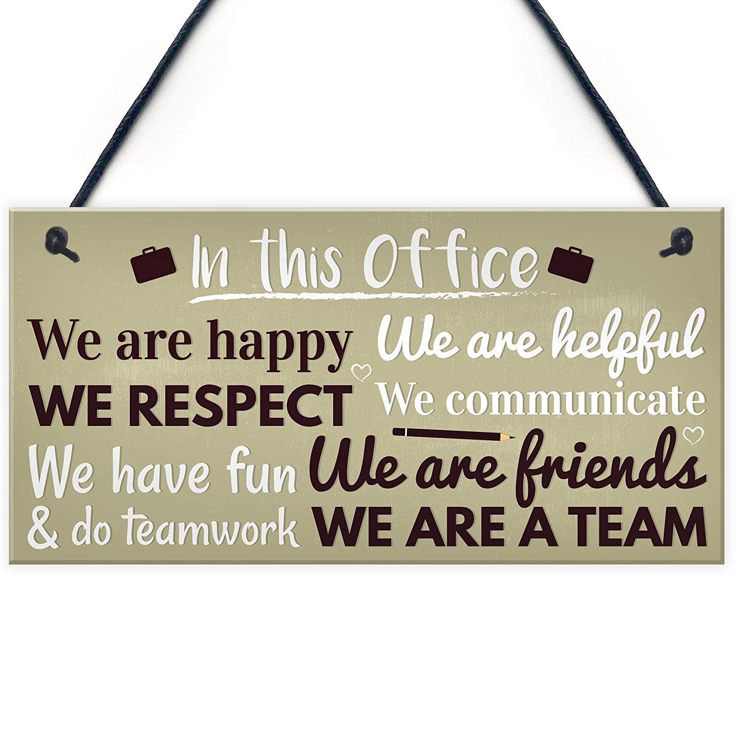 Meijiafei Funny Office Gift for Colleague Hanging Wall Plaque Door Sign Colleagues Friendship Friend 10" X 5"