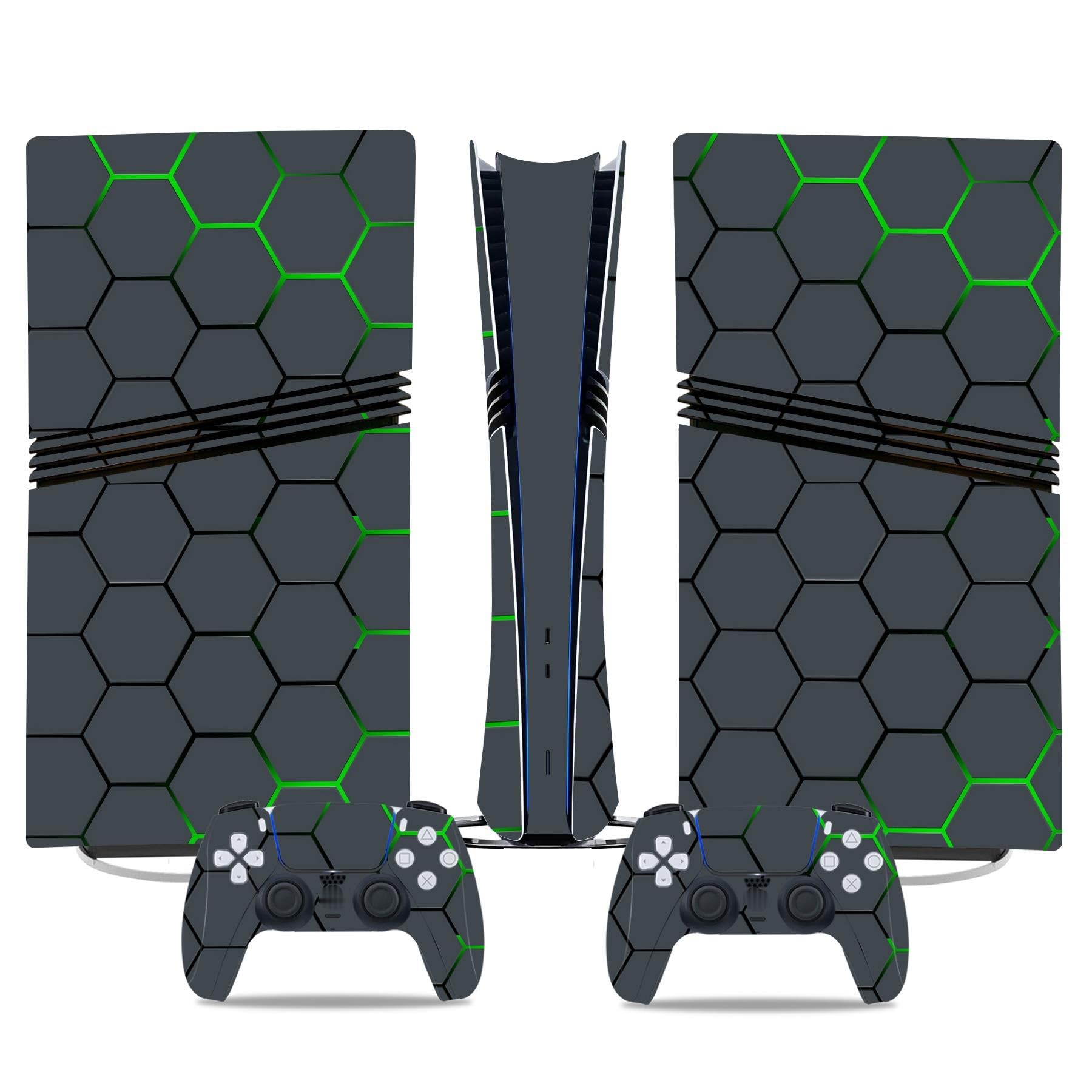 Für PS5 Pro Skin Disc Edition & Für PS5 Pro Skin Digital Edition Konsole Und Controller Vinyl Cover Skins Wraps Kratzfest Kompatibel 42284 Kein Schäumen Blasenfrei(Disc Version)
