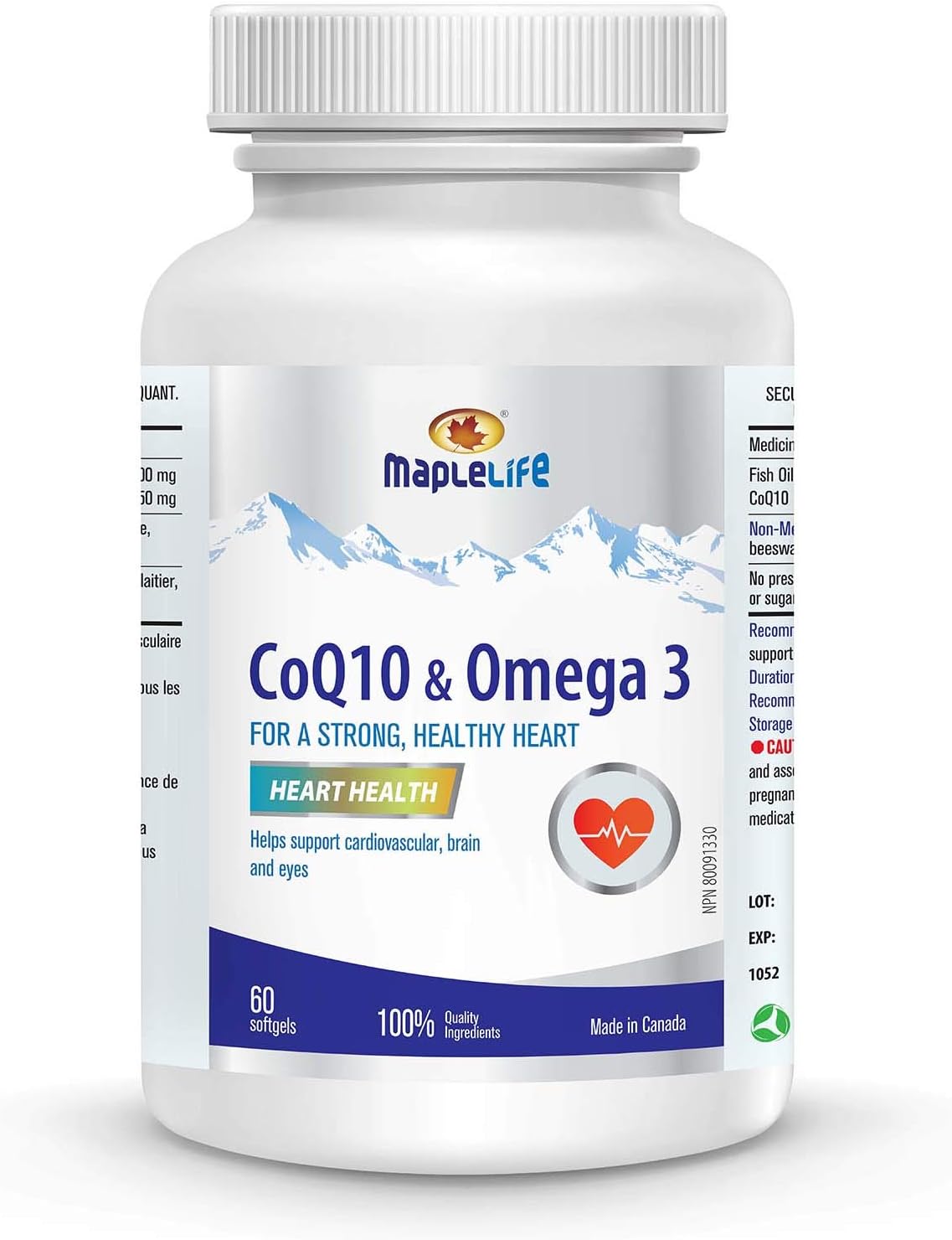 MapleLife CoQ10 & Omega 3 Extra Strength with 700mg Fish Oil and 50mg