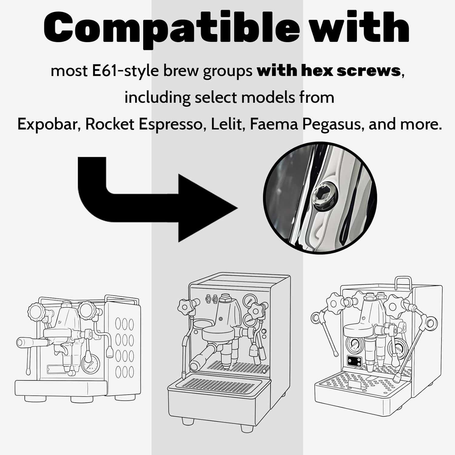 Upgrade E61 Group Head Pressure Pump Gauge Compatible with Faema, Rocket, ECM, Lelit,Expobar, and Similar E61 Espresso Machines – Brew Accessory