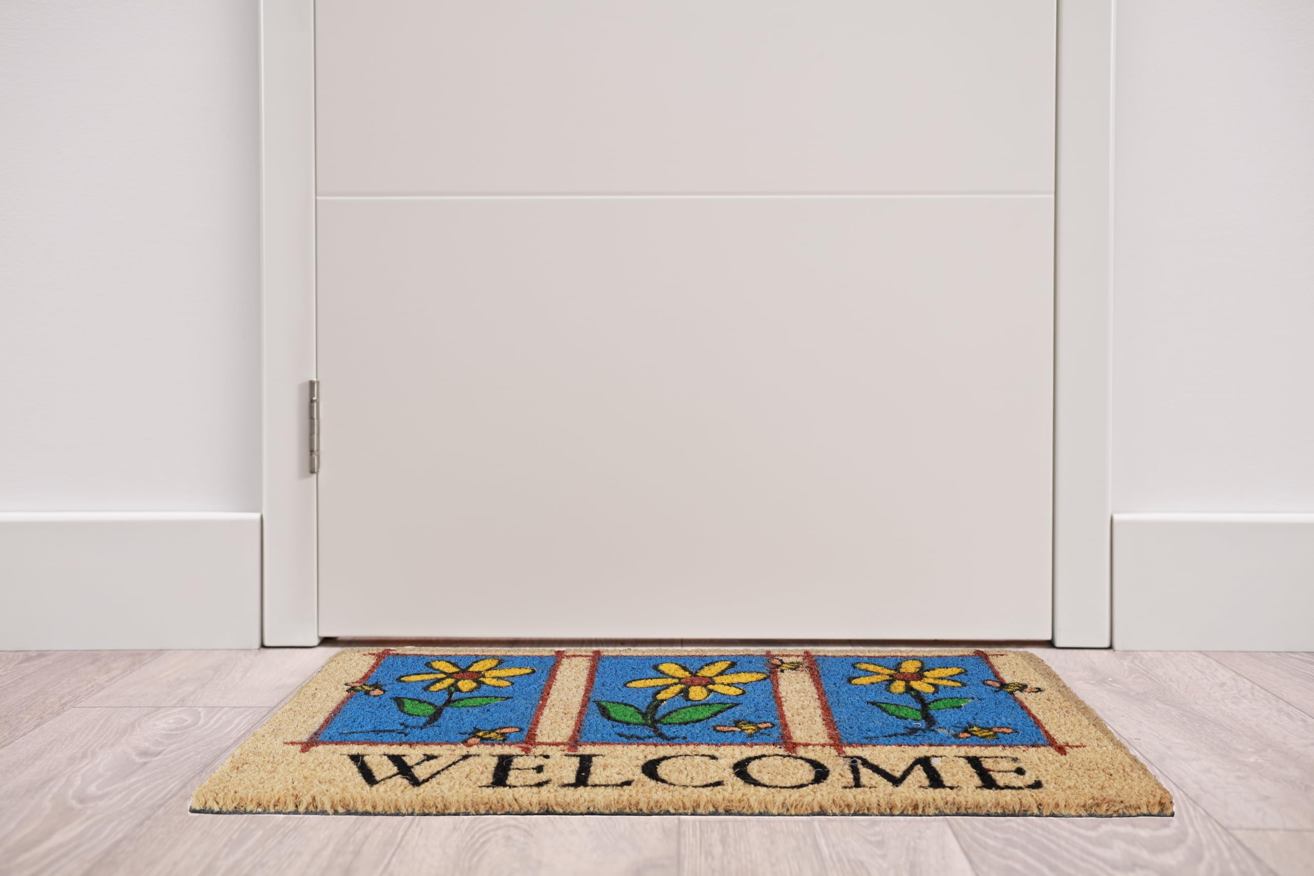 Betz 3er Kokosmatte aus 100% Kokos - Fußmatte - Fußabstreifer –Schmutzfangmatte Muster Welcome Größe 40 cm x 60 cm x 1,5 cm