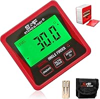 S&F STEAD & FAST Digital Angle Finder Magnetic Protractor Inclinometer - Table Saw Gauge Level Cube for Woodworking & Construction