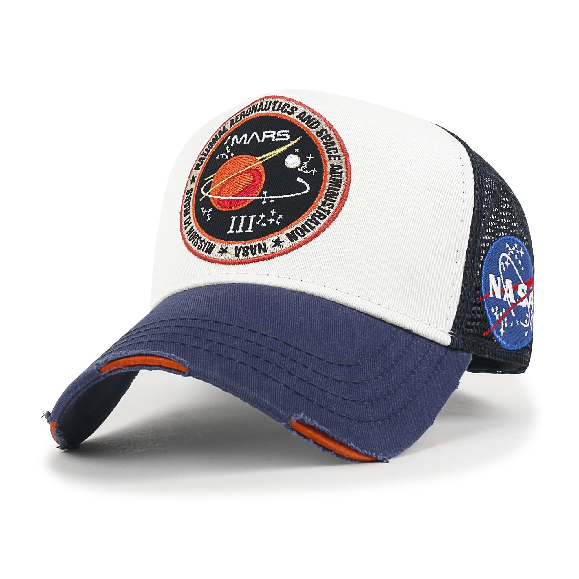 ililily Premium NASA Worm Logo Embroidery Structured Baseball Cap
