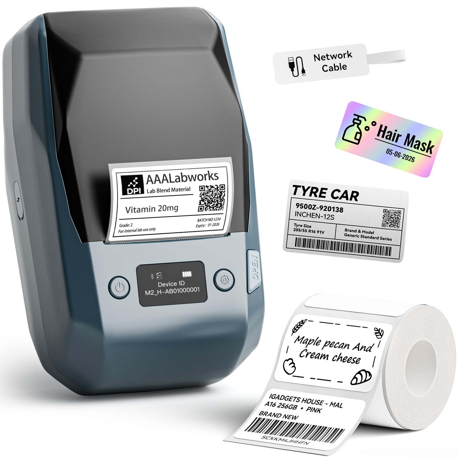 NIIMBOT M2 Bluetooth Thermal Transfer Sticker Printer Support Color Ribbon