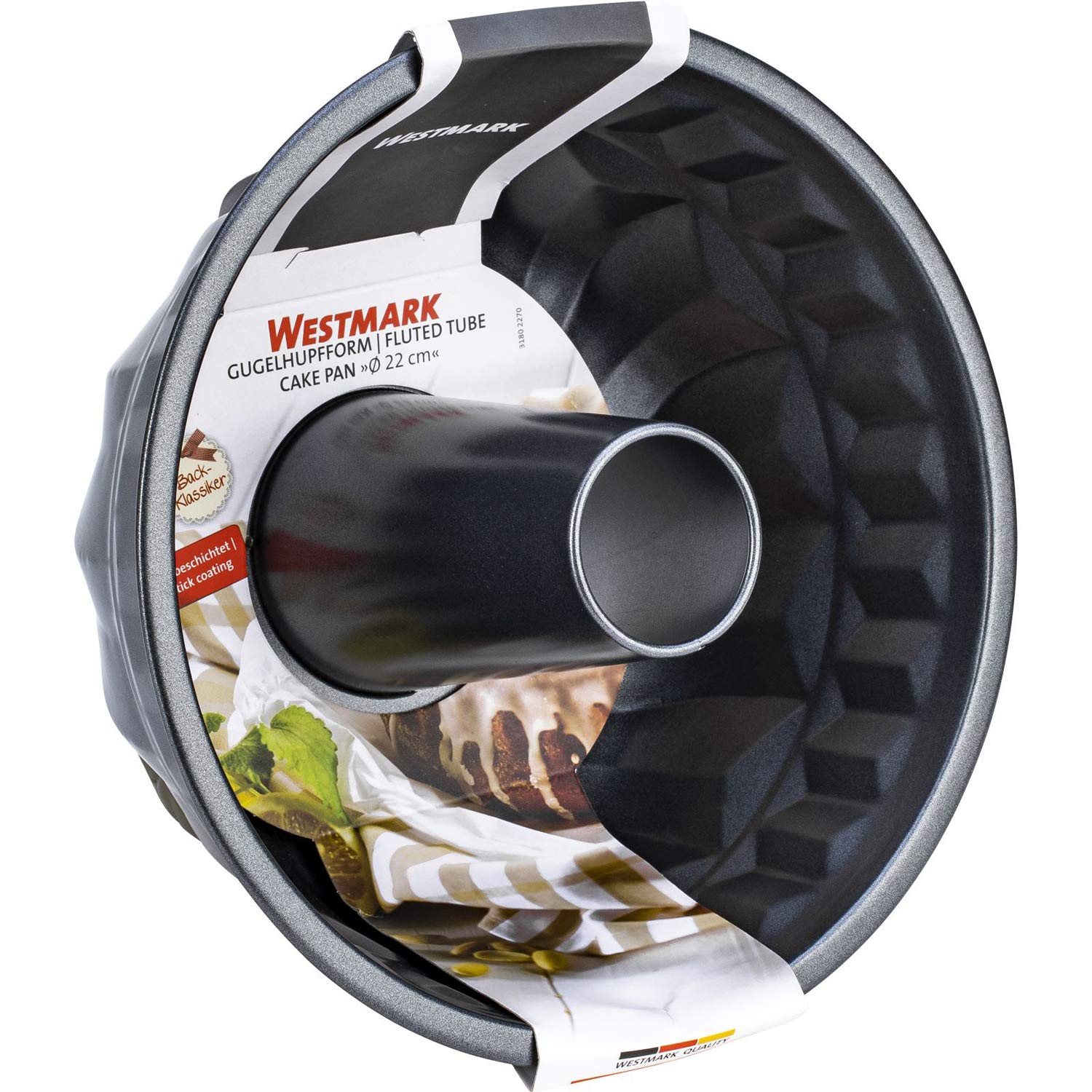 Westmark Forma do babki, ø 22 cm, Z powłoką antyadhezyjną, Stal walcowana na zimno, Back Klassiker, Antracytowy, 31802270