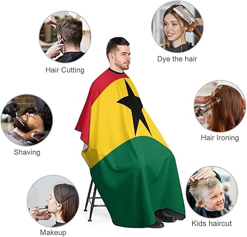 Miniatura 3 de Capa de peluquería con bandera de Ghana para adultos, para peluquería en casa, peluquería