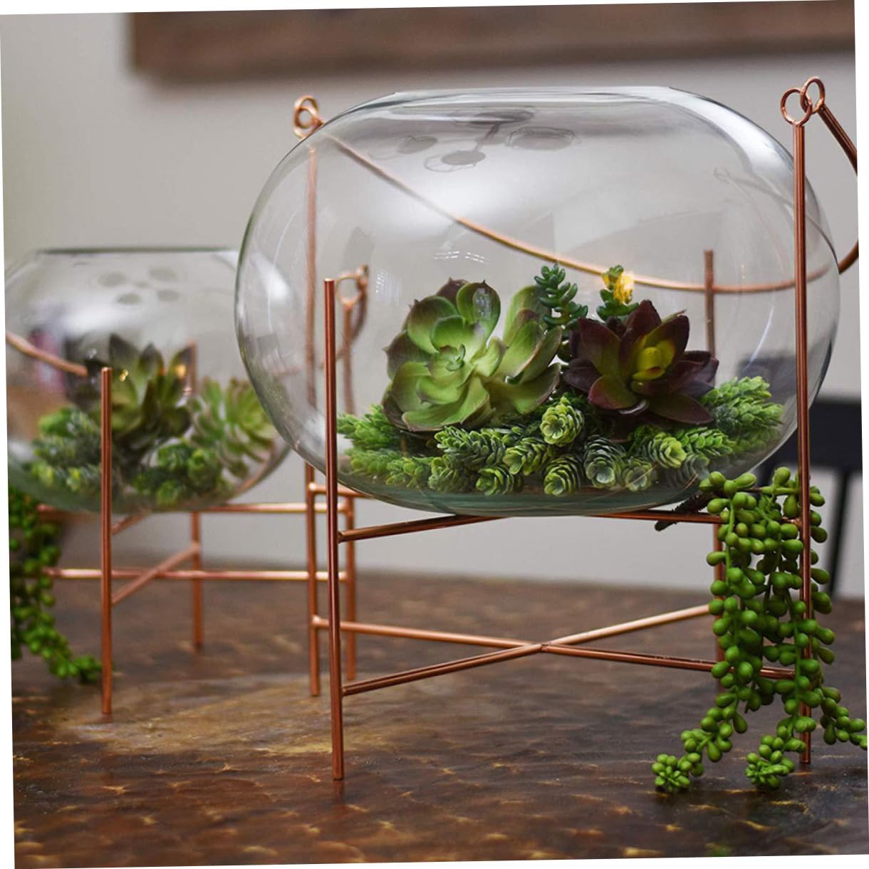 Cabilock 14 Pièces Lot de Plantes Grasses Artificielles Pot Vert Décoratives pour Intérieur Et Extérieur Créatives