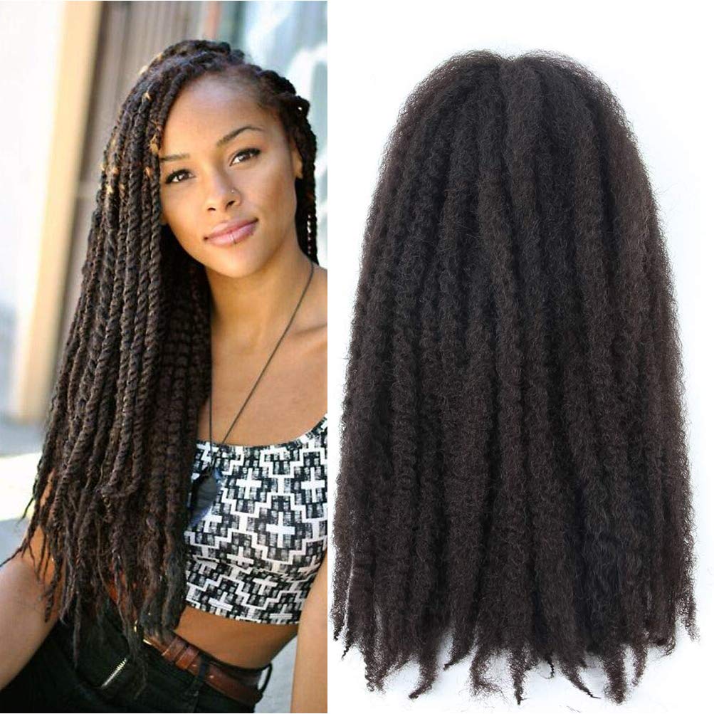 Buy Cuban Twist Braid Marley Hair For Twists Afro Kinky Marley Braiding Hair  16 Inch Marley Crochet Hair 3packs Marley Braid Hair Marley Twist Hair  (16''-3 Packs, 4#)… Online at desertcartBahamas