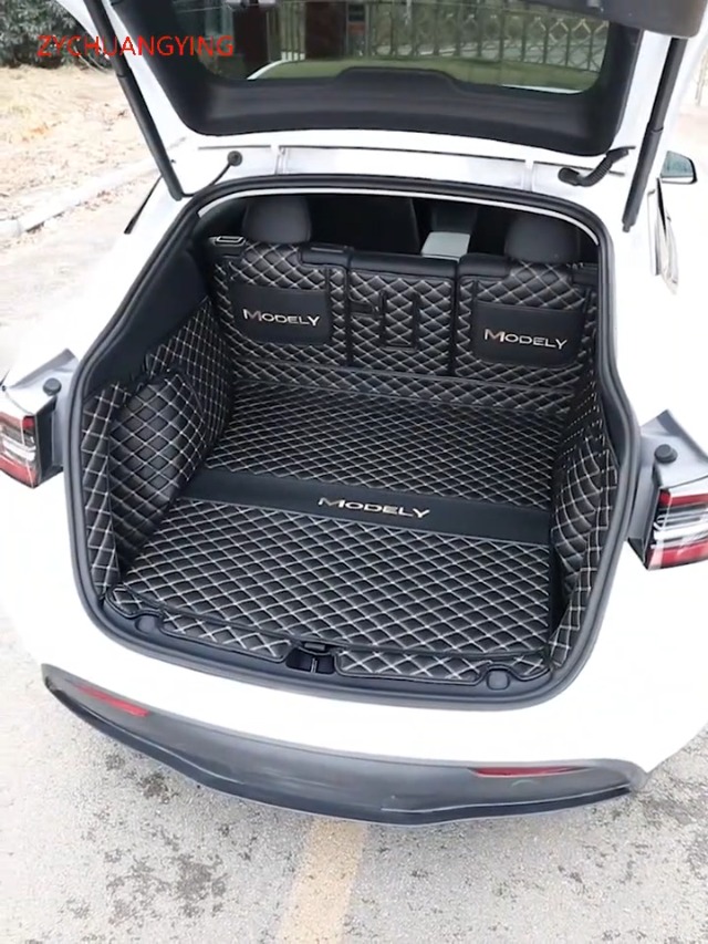 Tappetino Bagagliaio Per Tesla Model Y 2020-2024 - Impermeabile E Antigraffio Per Animali Domestici - Foto 13