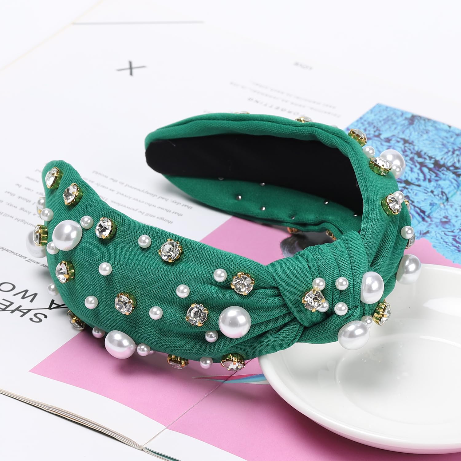 WantGor Pearl Knotted Headband - Image 3