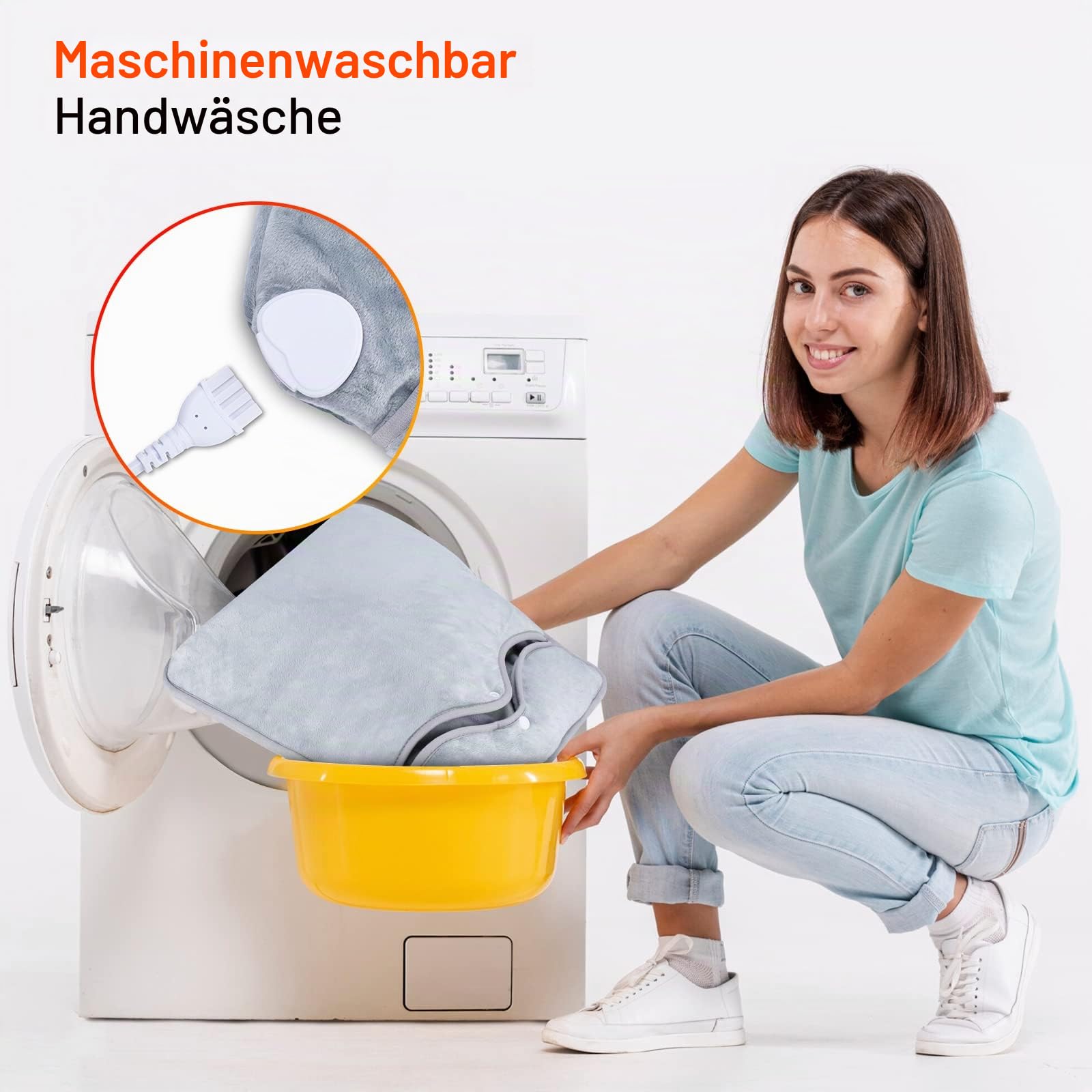 Qoosea Elektrischer Fußwärmer mit 6 Temperaturstufen, 4 Timing-Shutdown und Überhitzungsschutz - Elektrischer Fußsack für Winter und Bürogebrauch