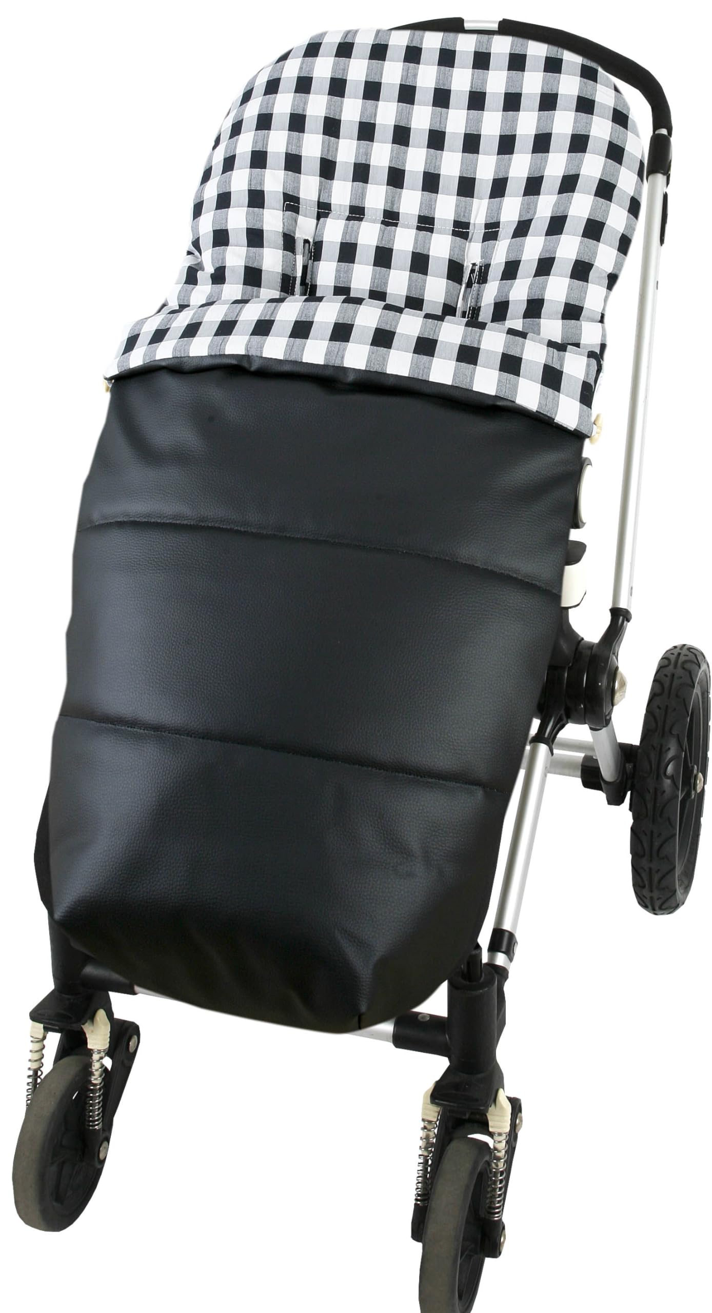 Saco Vichy Polipiel Carrito Bebe Blanco - MODIN - (NEGRO)