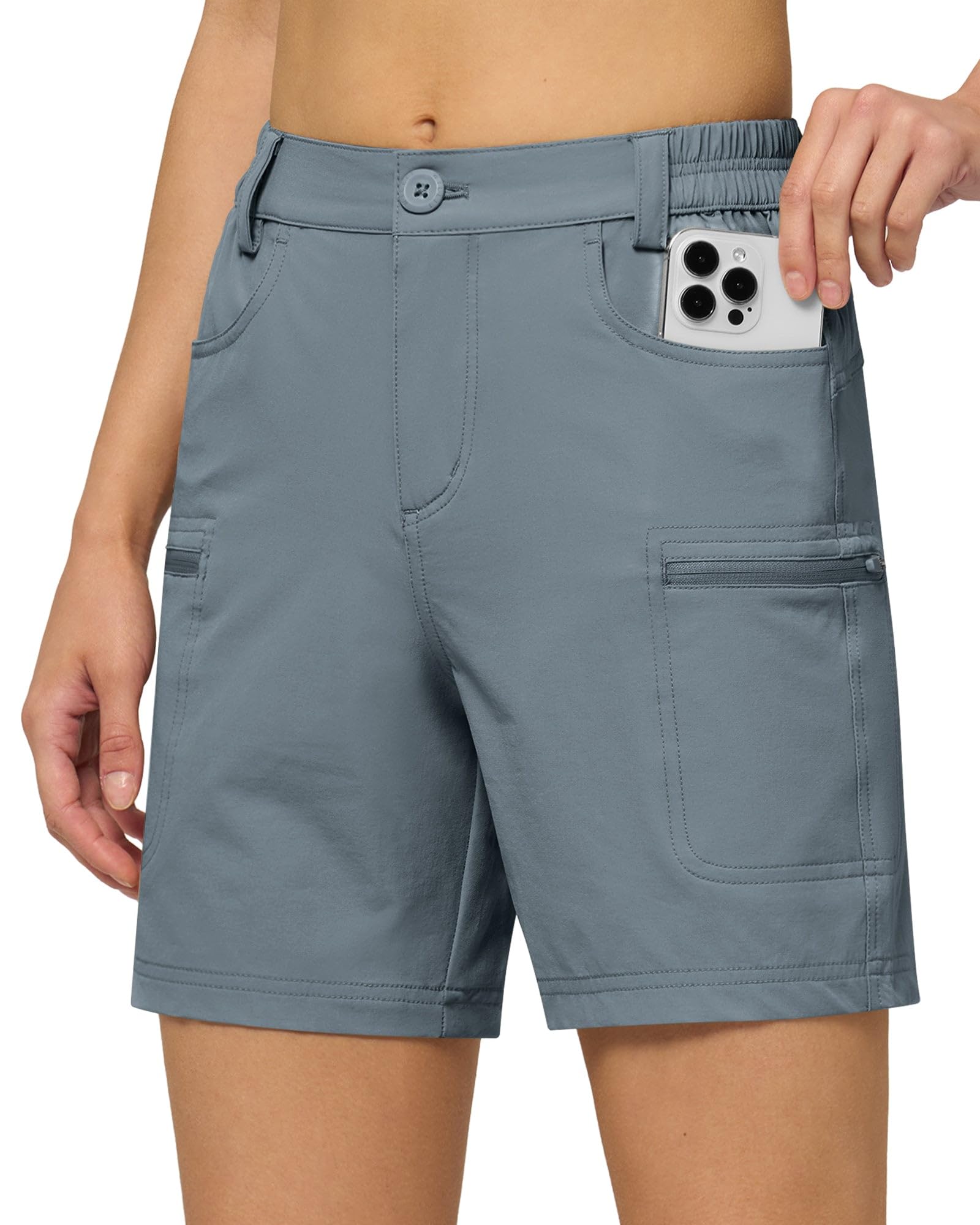 Willit Women's Hiking Golf Shorts Cargo Outdoor Summer Stretch Shorts with Pockets Water Resistant