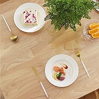 Vista 2 de Eralove Protector rectangular de 20 x 36 pulgadas, protector de mesa transparente de PVC grueso de 0.069 pulgadas (0.059 in), protector