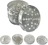 GRINDER Parçalayıcı PLASTİK baharat öğütücü herb spice 4 katmanlı 60MM-SEFFAF