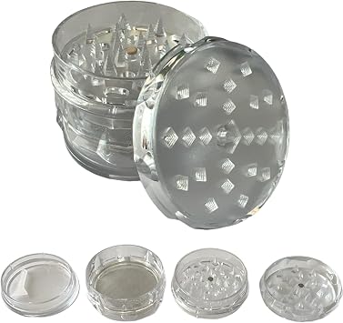 GRINDER Par alay c  PLAST K baharat  t c  herb spice 4 katmanl  60MM-SEFFAF