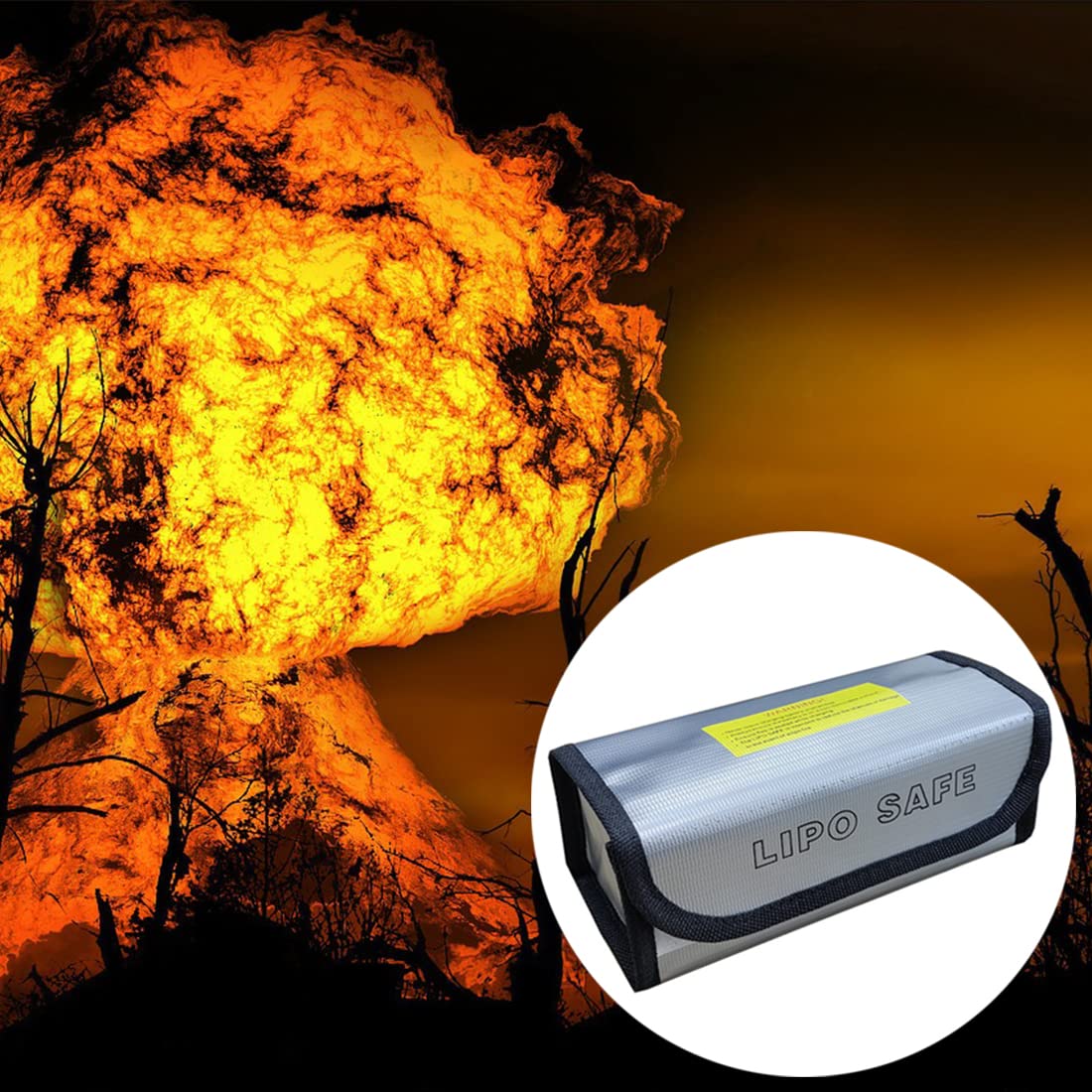 Lipo Safe Bag 2er-Set - Feuerfeste Akku-Tasche Bis 550°C Für Sicheres Laden & Lagern
