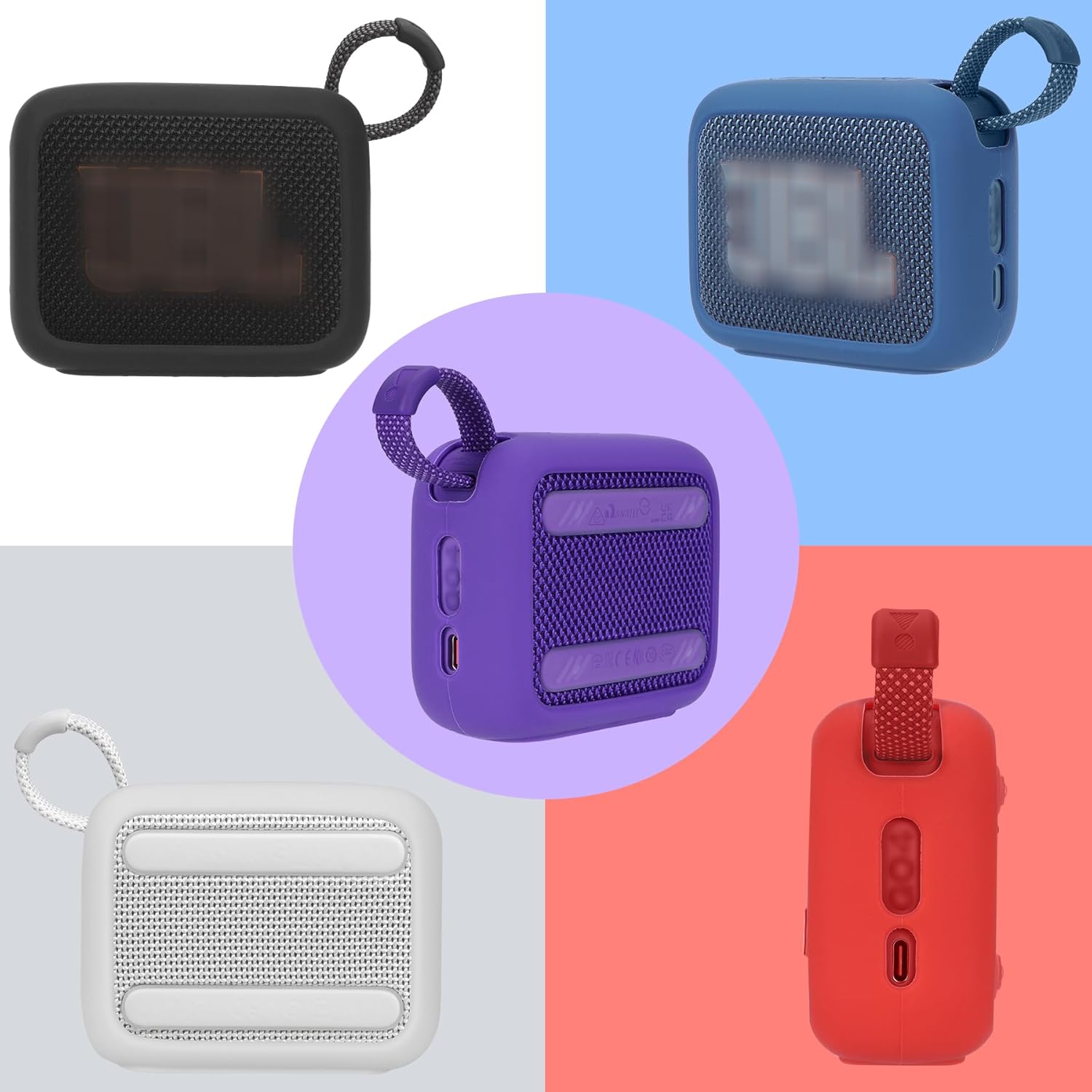 Silicone Cover Compatible with JBL GO 4 Portable Speaker (White Cover) - Image 8