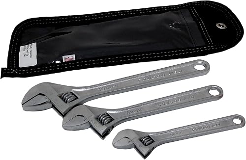 Company WRE9AC3 Cougar Pro by Wright Tool 3-Pc. Adjustable SET - Chrome 6", 8", 10"