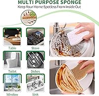 Vista 6 de Esponjas de Cocina Naturales para Platos Esponja de Platos a Base de Plantas Biodegradable Compostable de Celulosa con Estropajo de Coco Esponja