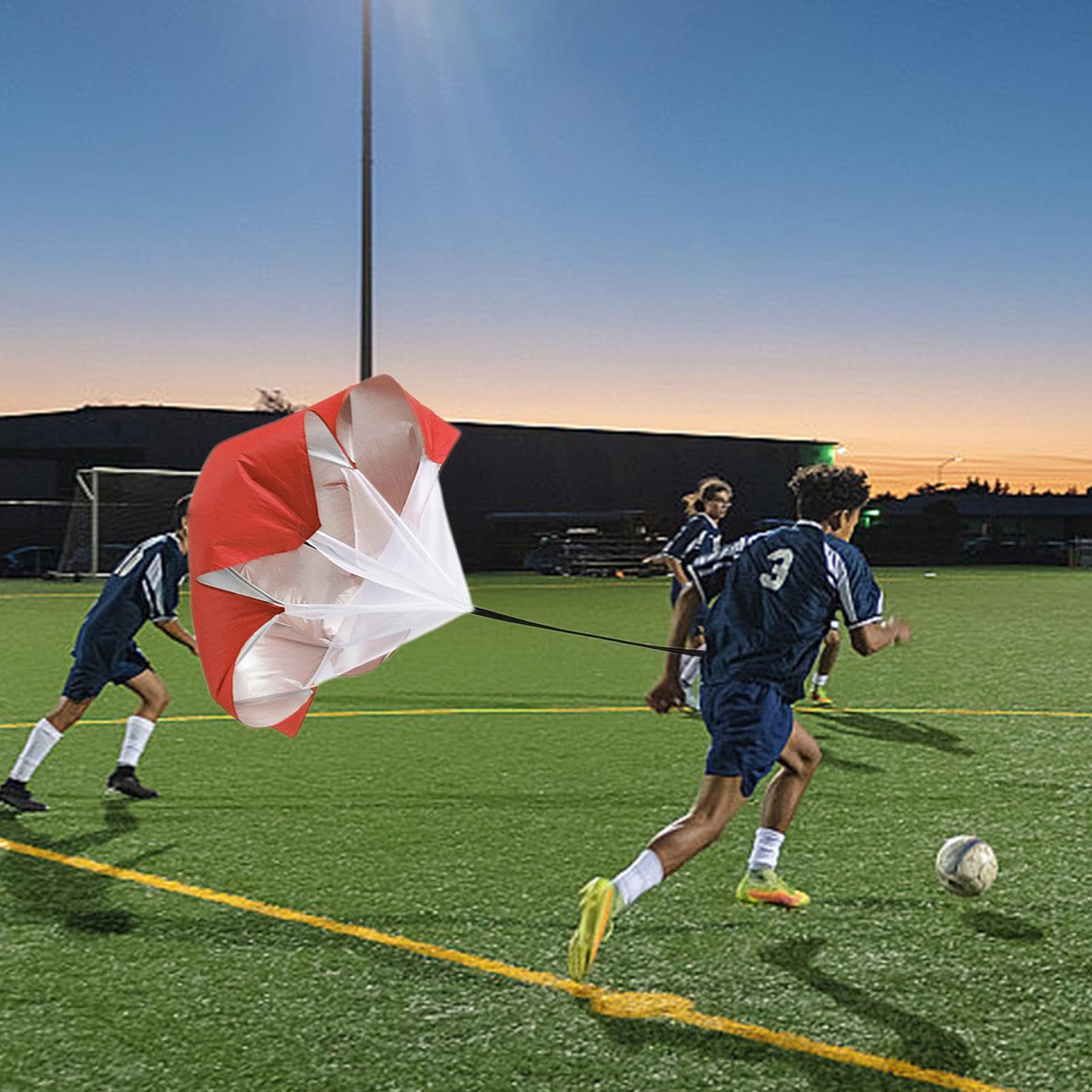 Paracaídas portátil de entrenamiento de 59 pulgadas para baloncesto fútbol entrenamiento de fuerza explosivo