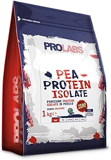 PROLABS PEA PROTEIN ISOLATE - 1 Kg - Gusto Naturale - 100% purissime proteine isolate di soia - No grassi - No zuccheri - Vegan