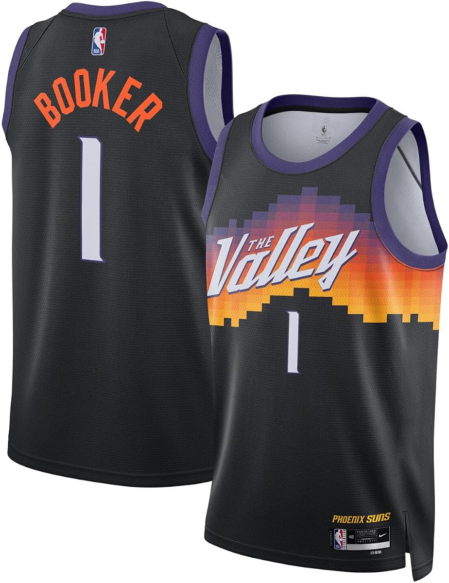 Devin Booker Phoenix Suns NBA Kids Youth 8-20 Black City Edition Swingman Jersey