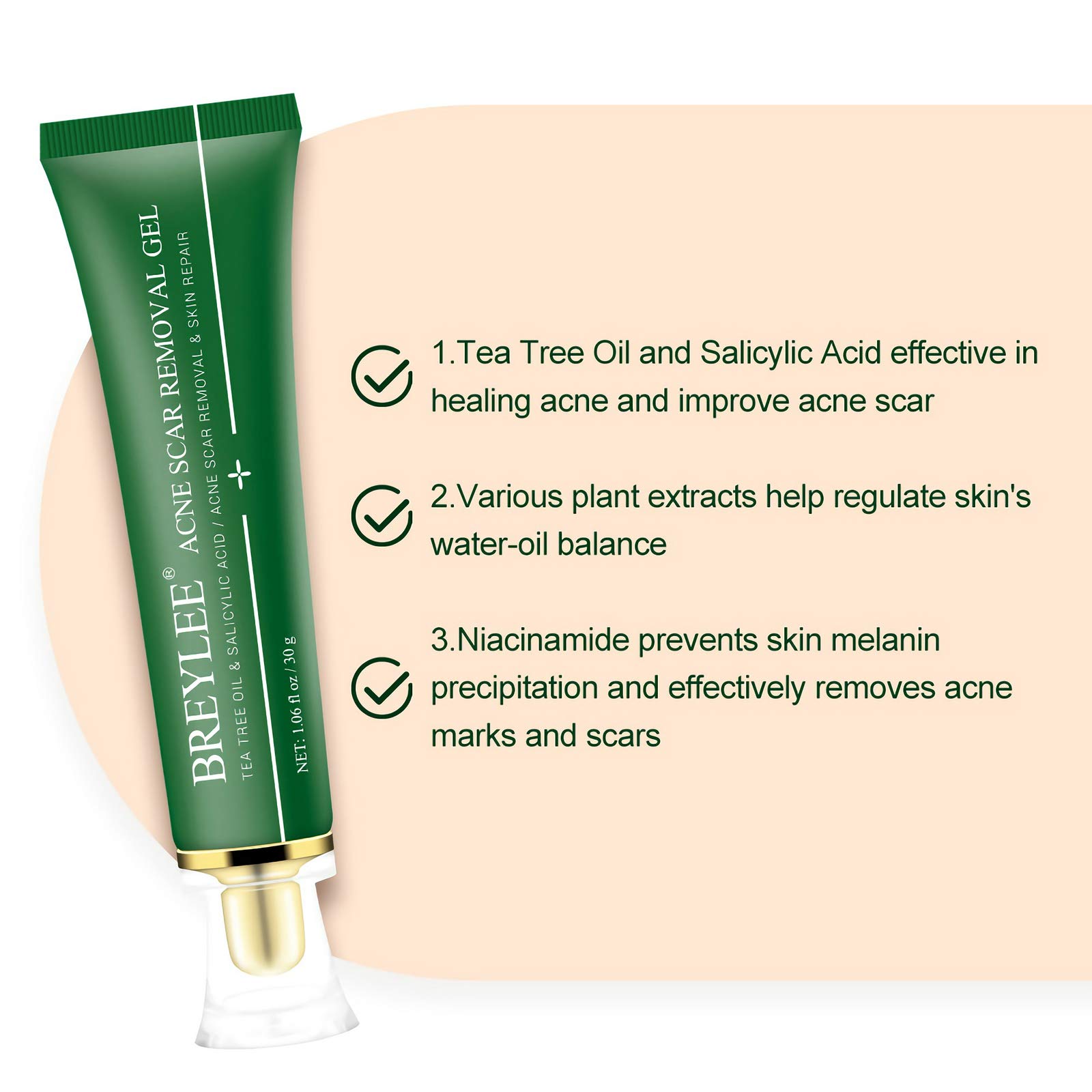 Acne Scar Treatment, Breylee Acne Scar Removal Gel Acne Scar Therapy