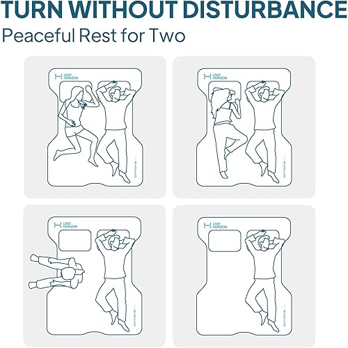 Miniatura 3 de LOSTHORIZON Colchón de aire para cama de camión con espuma, almohadilla de dormir autoinflable para Tacoma de 5 pies con bomba de aire, 4.5 pulgadas