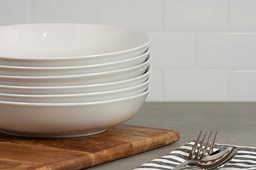 Miniatura 4 de 10 Strawberry Street Simply White - Tazón para pastacena de 36 onzas, juego de 6