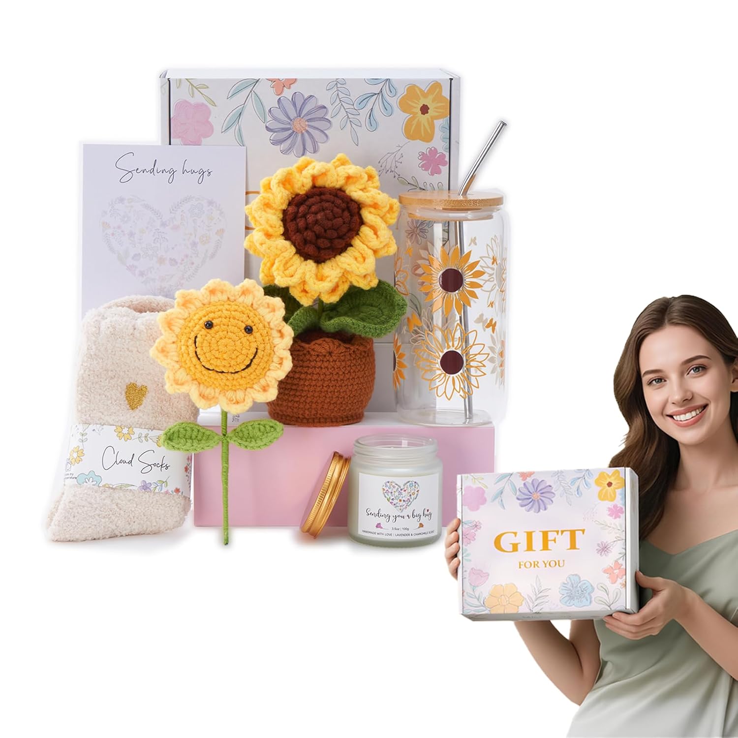 Get Well Soon Gift Baskets for Women – Surgery Recovery Gifts for Women, Feel Better and Thinking of You Care Package
