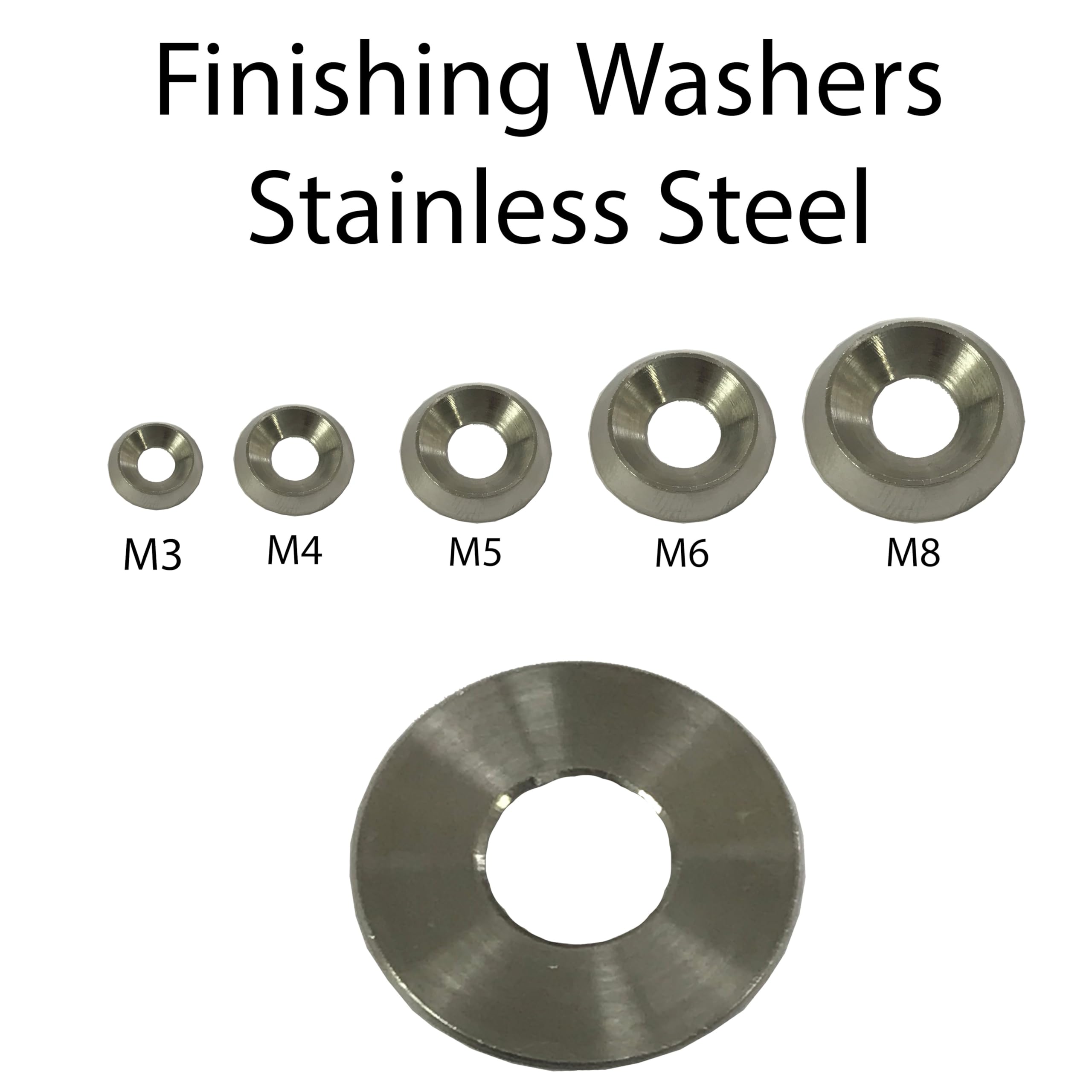 Countersunk Washer 500-Pack #10 Stainless Steel Cup Washers - Countersunk  Finishing Washers Copper Flat Washers