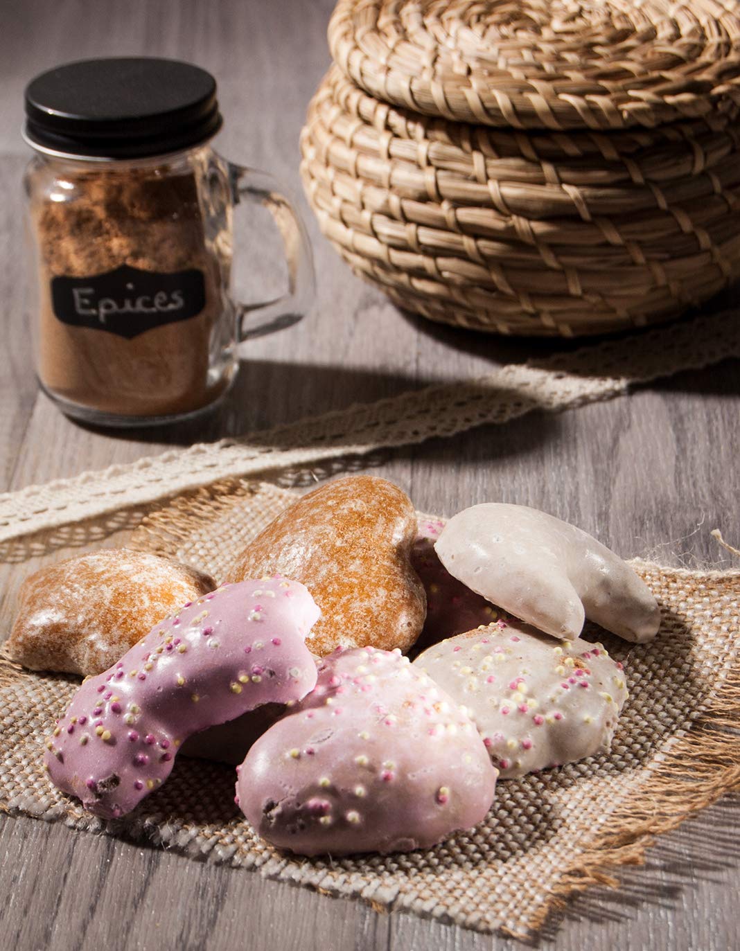 Assortiment de petits pains d'épices alsaciens glacés - Sachet de 250g
