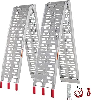 Oppsbuy 2X680KG Aluminium Loading Ramp for ATV, Motorcycle Bike, Trailer, Truck Folding Tailgate Ramp 2.3M 2PCS