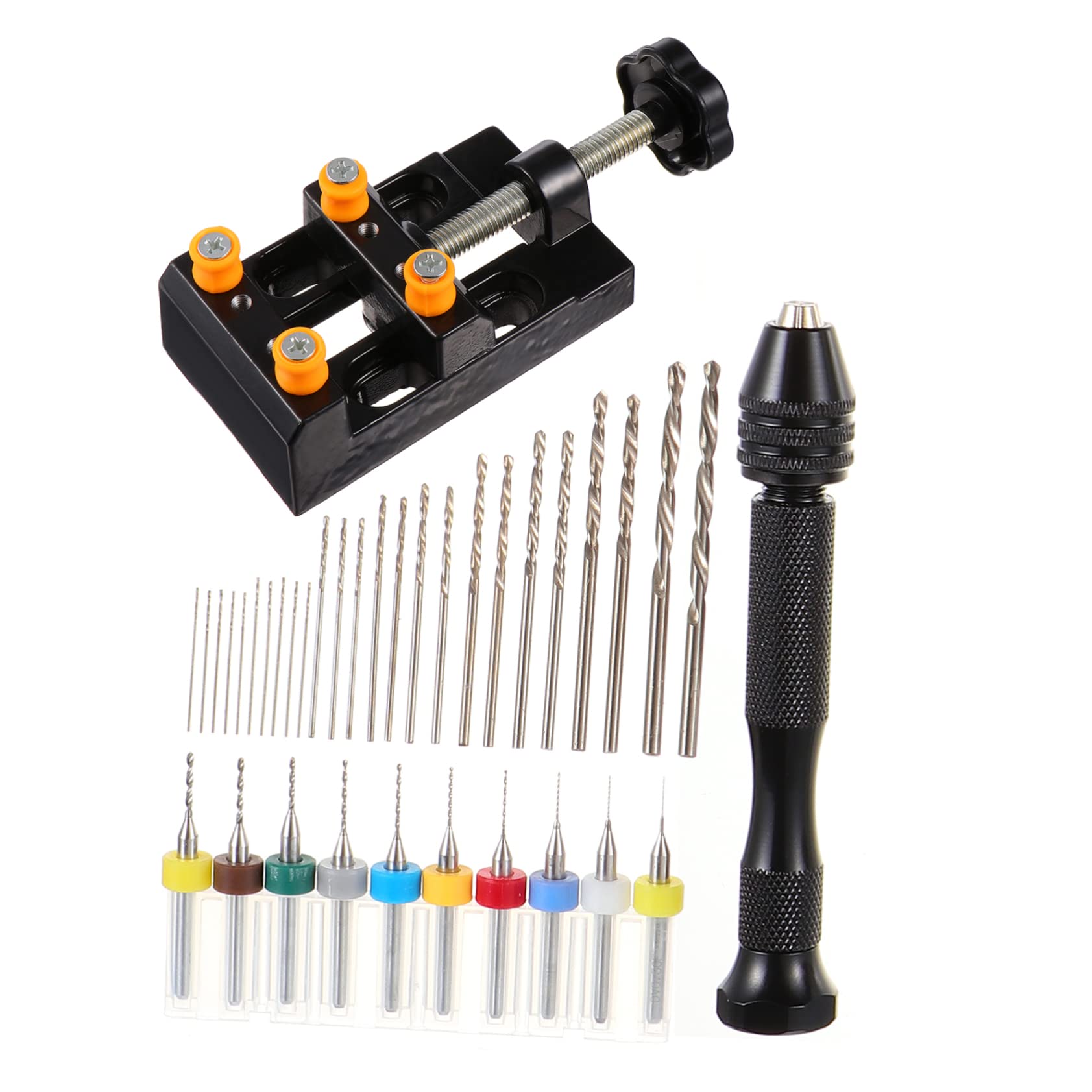 WOONEKY Herramientas De Perforación Taladro De Mano y Kit De Herramientas Para Trabajar La Joyería Incluye Taladro De Mano