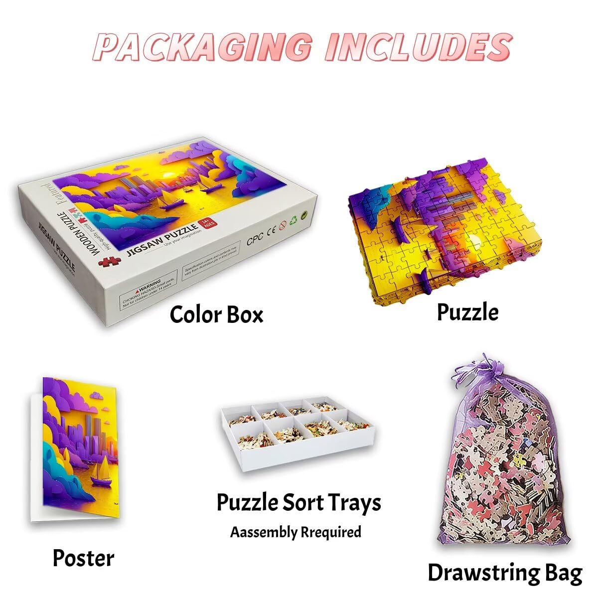 Puzzle 3000 Pezzi Paesaggi, Puzzle Astratto per Adulti, Puzzles in Legno Intrattenimento Creativo, Divertimento, Puzzles Educativi Classici con Confezione di Alta Qualità Idea Regalo Donna Decor -3676