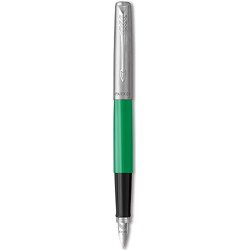 Parker Jotter Originals Fountain Pen, Classic Black Finish, Medium Nib, Blue & Black Ink