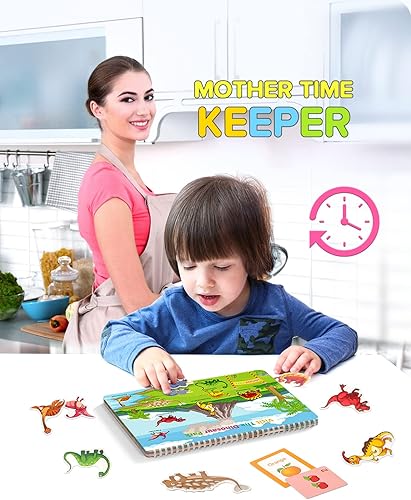 Miniatura 8 de Libro de Actividades para niños pequeños, actividades de aprendizaje preescolar Montessori, 32 temas, juguetes educativos para 1-3 años, materiales