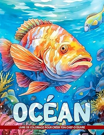 Livre de Coloriage Océan: Coloriages Merveilles Sous-Marines 