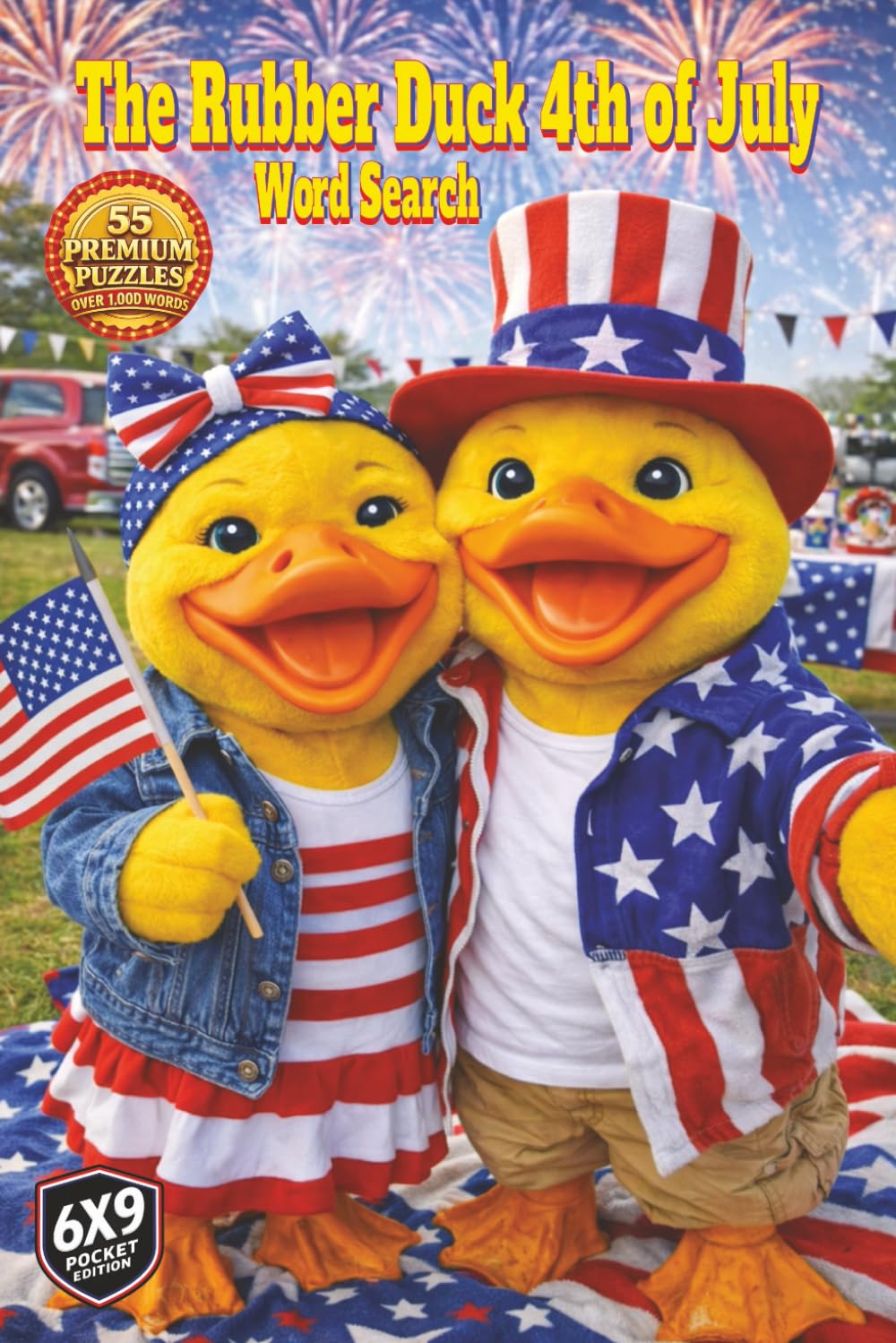 The Rubber Duck 4th of July Word Search: From backyard barbecues, small-town parades, lake days, lawn games, and the crackle and boom of fireworks after dark celebrate the Fourth in over 1,000 words