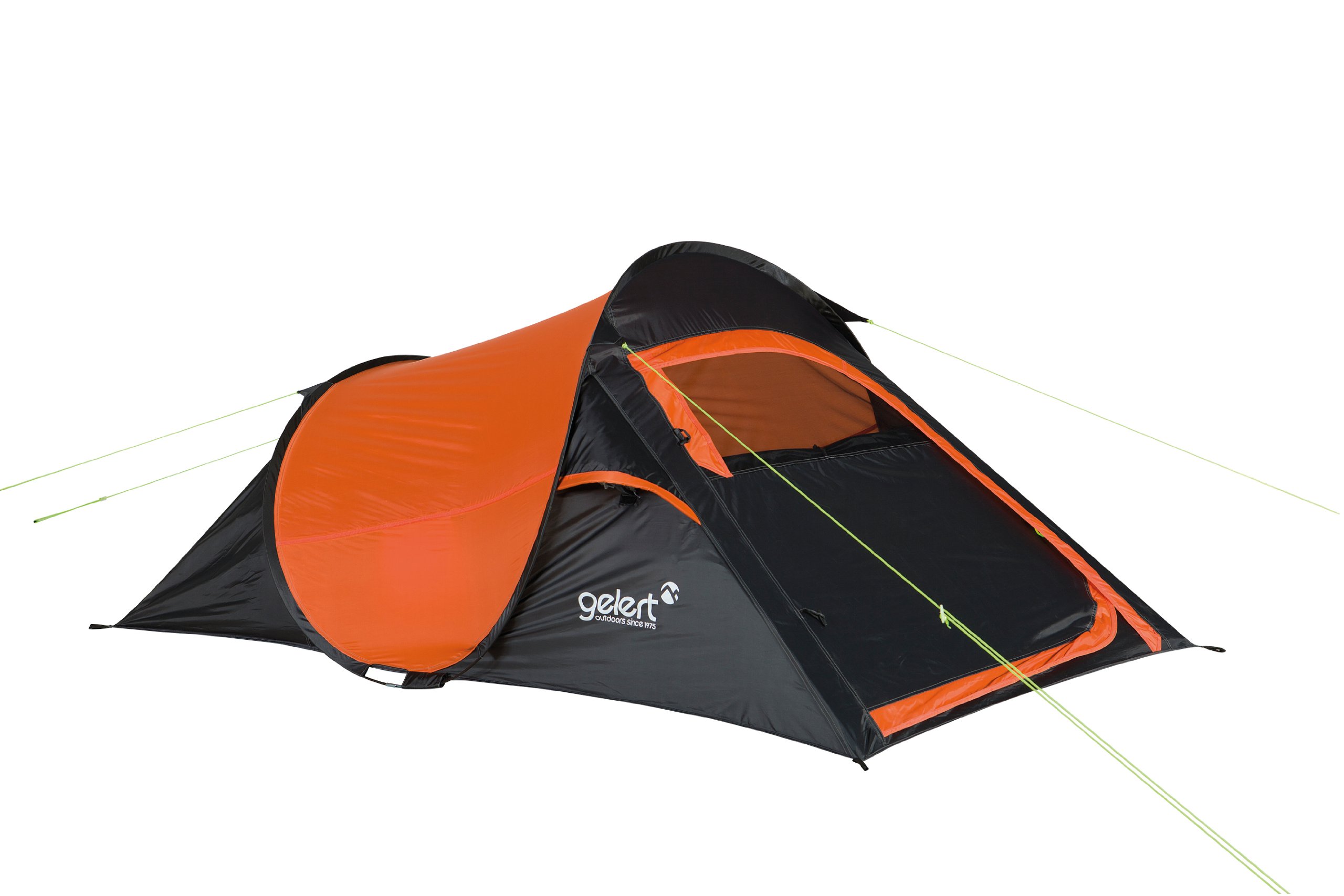 Gelert Quickpitch Compact 2 Tent - Red Orange/Charcoal