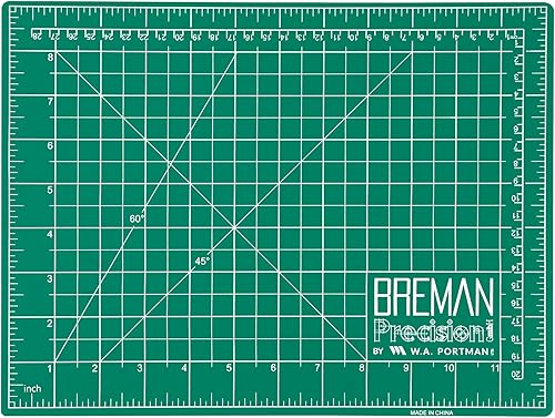 Breman Precision Alfombrilla de corte autorreparable de 9 x 12 y 12 x 18 pulgadas, paquete de 2 alfombrillas de corte rotativas para manualidades,